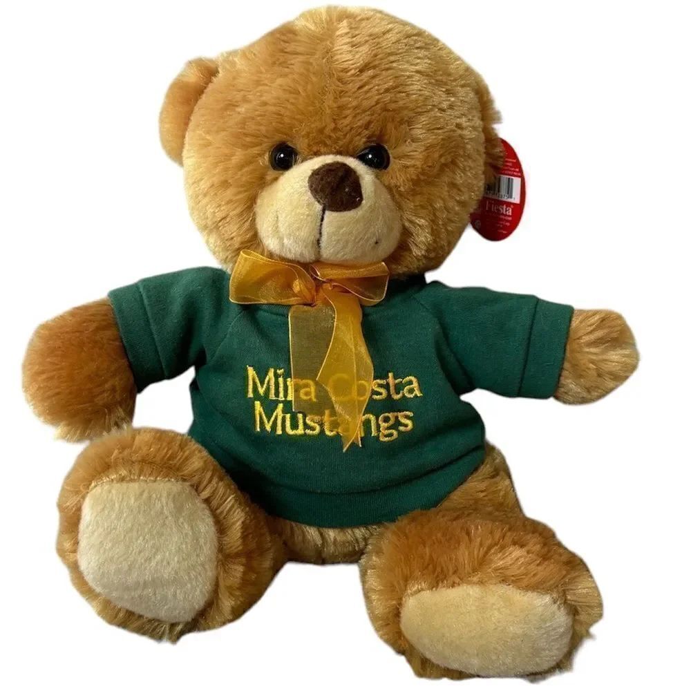 NWT Vtg 2012 Fiesta 10” Mira Costa Mustangs Bear Stuffed Animal